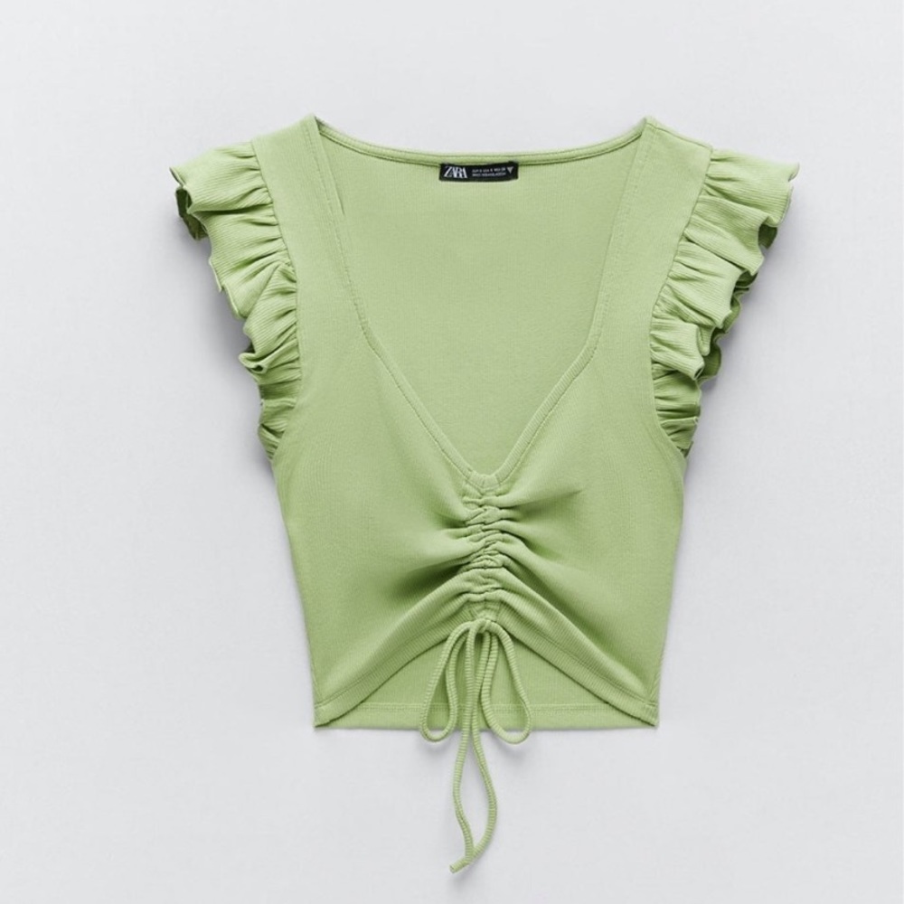Zara green top